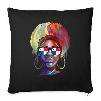 Panama - Sofa pillowcase 17,3'' x 17,3'' (45 x 45 cm) - black - Front