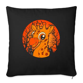 Full Moon Africa Animal Gift Halloween Girafe - Housse de coussin décorative 45 x 45 cm - noir - Devant
