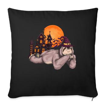 Full Moon Witches Animal Gift Halloween Sloth - Sofa pillowcase 17,3'' x 17,3'' (45 x 45 cm) - black - Front