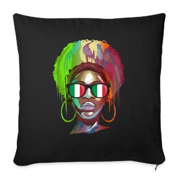 Italie - Housse de coussin décorative 45 x 45 cm - noir - Devant