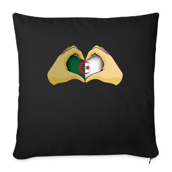 Algeria - Sofa pillowcase 17,3'' x 17,3'' (45 x 45 cm) - black - Front