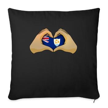 Anguilla - Sofa pillowcase 17,3'' x 17,3'' (45 x 45 cm) - black - Front