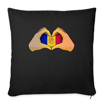 Andorra - Sofa pillowcase 17,3'' x 17,3'' (45 x 45 cm) - black - Front