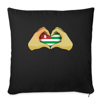 Abkhazie - Housse de coussin décorative 45 x 45 cm - noir - Devant