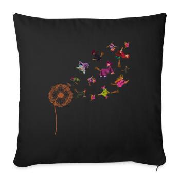 Witches Gift Creepy Dandelion Halloween - Sofa pillowcase 17,3'' x 17,3'' (45 x 45 cm) - black - Front