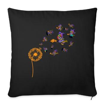 Dandelion Creepy Witches Gift Halloween - Sofa pillowcase 17,3'' x 17,3'' (45 x 45 cm) - black - Front