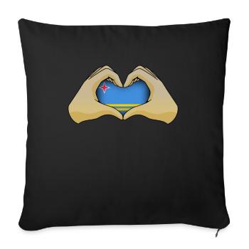 Aruba - Sofa pillowcase 17,3'' x 17,3'' (45 x 45 cm) - black - Front