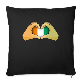 Ivory Coast - Sofa pillowcase 17,3'' x 17,3'' (45 x 45 cm) - black - Front