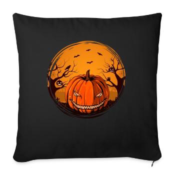 Citrouille cadeau de costume d’Halloween effrayant - Housse de coussin décorative 45 x 45 cm - noir - Devant
