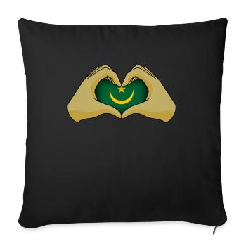 Mauritania - Sofa pillowcase 17,3'' x 17,3'' (45 x 45 cm) - black - Front