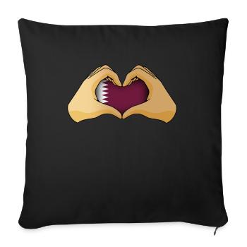 Qatar - Sofa pillowcase 17,3'' x 17,3'' (45 x 45 cm) - black - Front