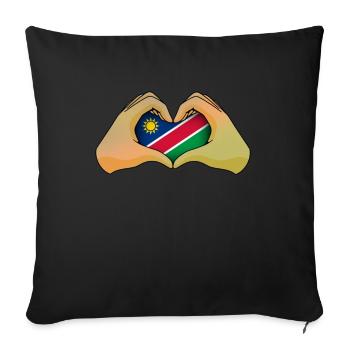 Namibie - Housse de coussin décorative 45 x 45 cm - noir - Devant