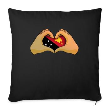 Papua New Guinea - Sofa pillowcase 17,3'' x 17,3'' (45 x 45 cm) - black - Front