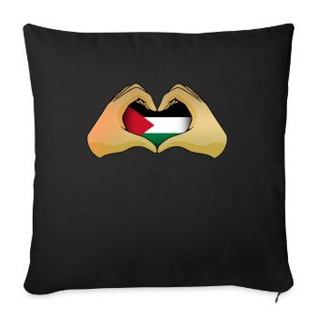 Palestine - Housse de coussin décorative 45 x 45 cm - noir - Devant