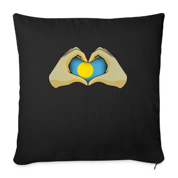 Palau - Housse de coussin décorative 45 x 45 cm - noir - Devant