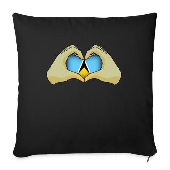 Saint Lucia - Sofa pillowcase 17,3'' x 17,3'' (45 x 45 cm) - black - Front