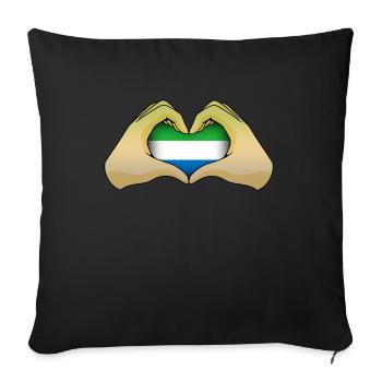 Sierra Leone - Sofa pillowcase 17,3'' x 17,3'' (45 x 45 cm) - black - Front