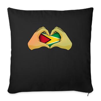 Guyana - Sofa pillowcase 17,3'' x 17,3'' (45 x 45 cm) - black - Front