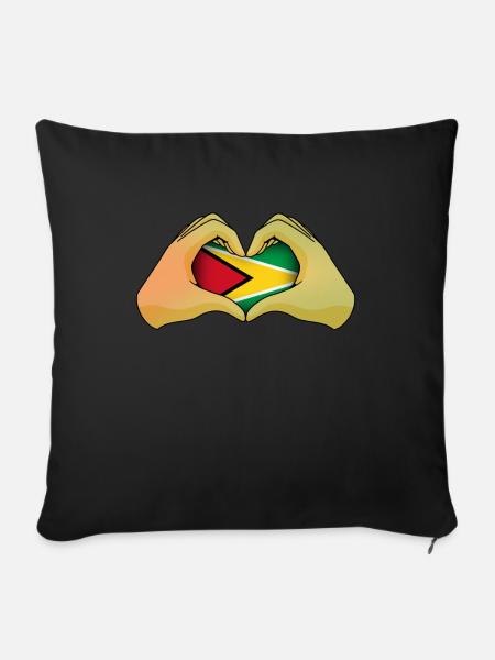 Guyana - Sofakissenbezug 45 x 45 cm - Schwarz