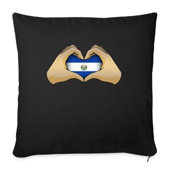 El Salvador - Sofa pillowcase 17,3'' x 17,3'' (45 x 45 cm) - black - Front