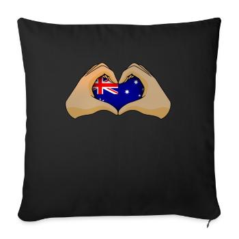 Heard and Mcdonald Islands - Sofa pillowcase 17,3'' x 17,3'' (45 x 45 cm) - black - Front