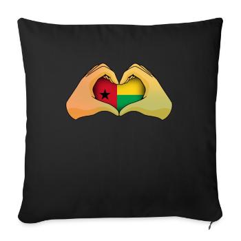 Guinea Bissau - Sofa pillowcase 17,3'' x 17,3'' (45 x 45 cm) - black - Front
