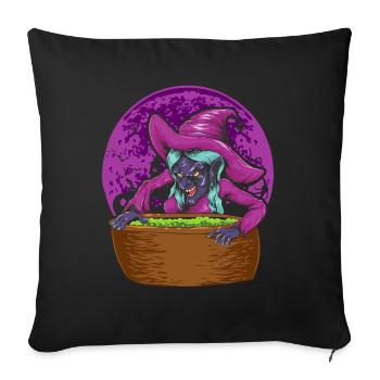 Creepy Halloween Witch Hat Gift Witch - Sofa pillowcase 17,3'' x 17,3'' (45 x 45 cm) - black - Front