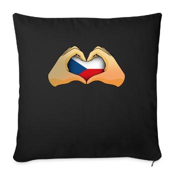 Tschechische Republik - Sofakissenbezug 45 x 45 cm - Schwarz - Vorne
