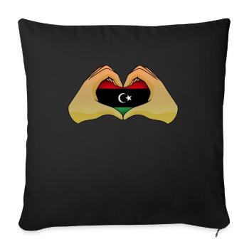 Libyen - Sofakissenbezug 45 x 45 cm - Schwarz - Vorne