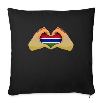 Gambie - Housse de coussin décorative 45 x 45 cm - noir - Devant