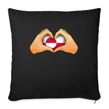 Groenland - Housse de coussin décorative 45 x 45 cm - noir - Devant