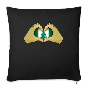 Norfolk Island - Sofa pillowcase 17,3'' x 17,3'' (45 x 45 cm) - black - Front