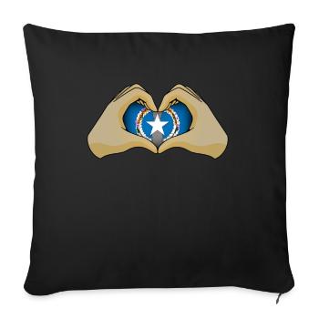 Mariannes du Nord (Îles) - Housse de coussin décorative 45 x 45 cm - noir - Devant