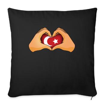 Empire ottoman - Housse de coussin décorative 45 x 45 cm - noir - Devant