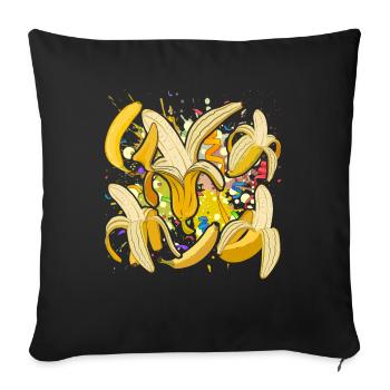 Dabbing Fruit Fruit Gift Dab Bananas - Housse de coussin décorative 45 x 45 cm - noir - Devant