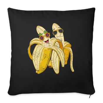 Cool Sunglasses Fruit Gift Funny Banana - Sofa pillowcase 17,3'' x 17,3'' (45 x 45 cm) - black - Front