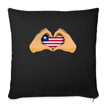 Libéria - Housse de coussin décorative 45 x 45 cm - noir - Devant