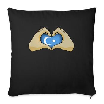 Ouïghours - Housse de coussin décorative 45 x 45 cm - noir - Devant