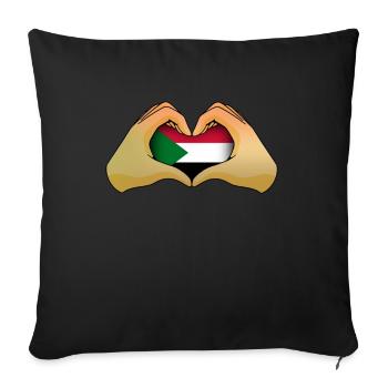 Sudan - Sofa pillowcase 17,3'' x 17,3'' (45 x 45 cm) - black - Front