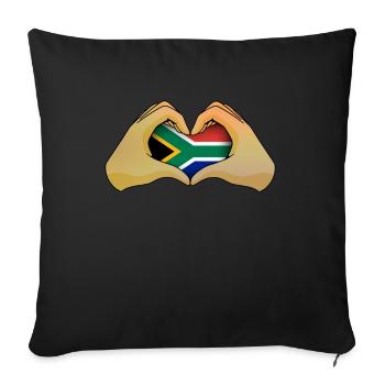 Afrique du Sud - Housse de coussin décorative 45 x 45 cm - noir - Devant