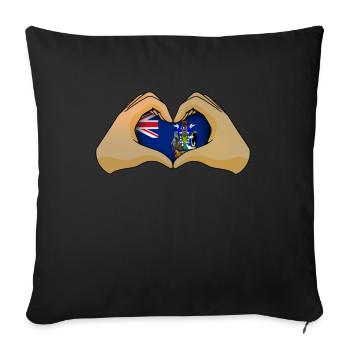 South Georgia and the South Sandwich Islands - Sofa pillowcase 17,3'' x 17,3'' (45 x 45 cm) - black - Front