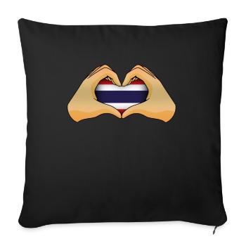 Thaïlande - Housse de coussin décorative 45 x 45 cm - noir - Devant
