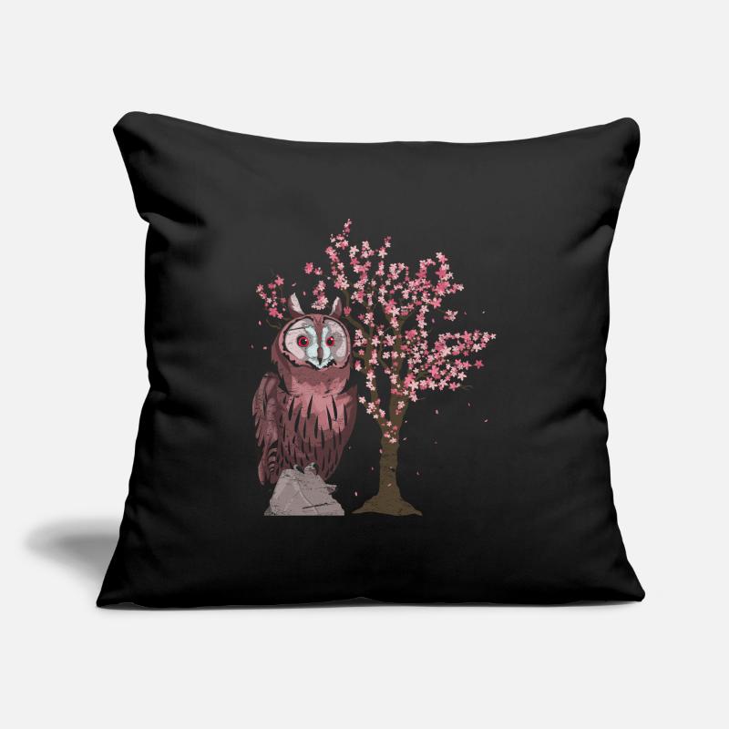 Tier Kirschblüten Baum Vogel Geschenk Sakura Eule Sofakissenbezug 45 x 45 cm