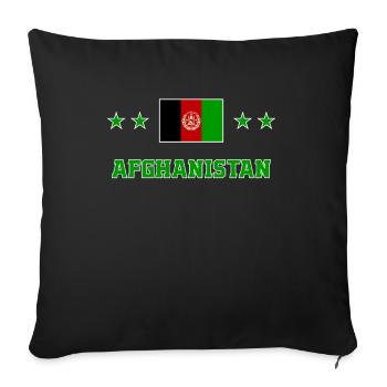 Afghanistan - Sofakissenbezug 45 x 45 cm - Schwarz - Vorne