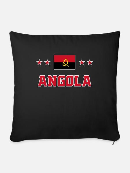 Angola - Sofakissenbezug 45 x 45 cm - Schwarz