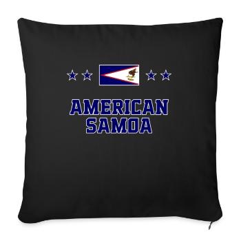 American Samoa - Sofa pillowcase 17,3'' x 17,3'' (45 x 45 cm) - black - Front