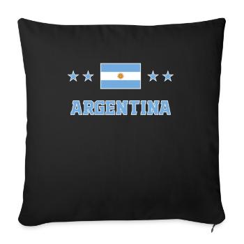 Argentina - Sofa pillowcase 17,3'' x 17,3'' (45 x 45 cm) - black - Front