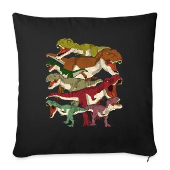 Tyrannosaurus Rex Dino Gift T Rex Dinosaur - Sofa pillowcase 17,3'' x 17,3'' (45 x 45 cm) - black - Front