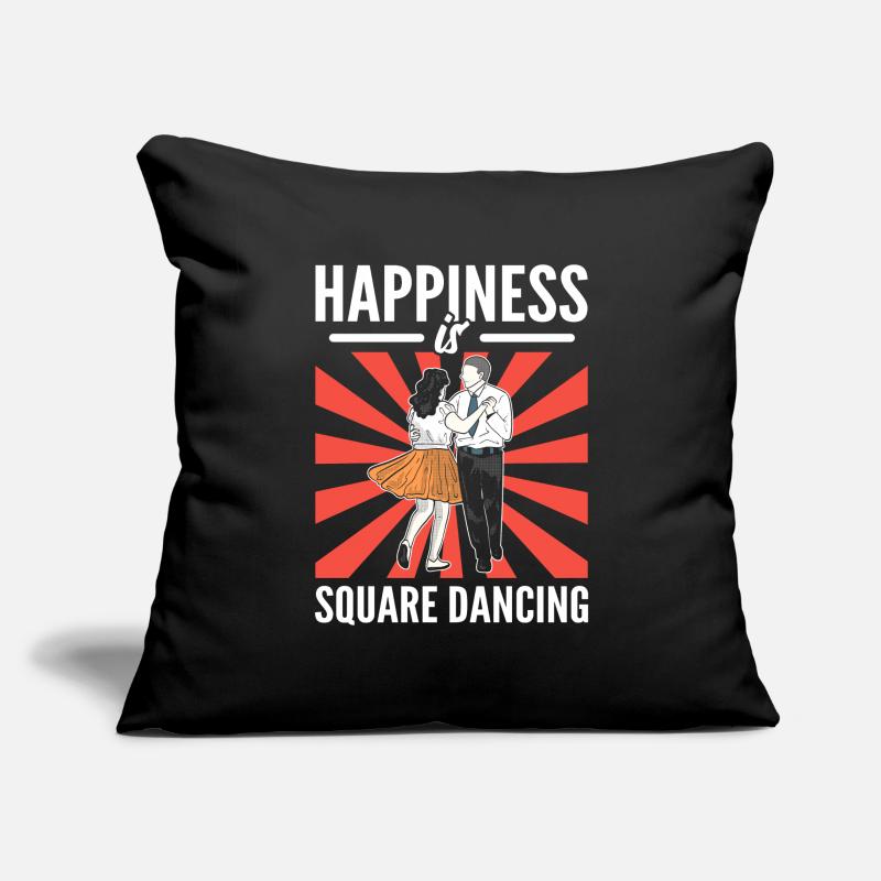 Happiness Is Square Dancing Square Dance Square Sofa pillowcase 17,3'' x 17,3'' (45 x 45 cm)