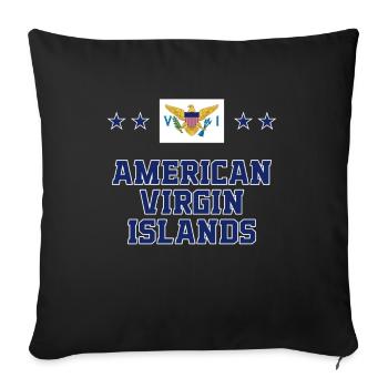 American Virgin Islands - Sofa pillowcase 17,3'' x 17,3'' (45 x 45 cm) - black - Front